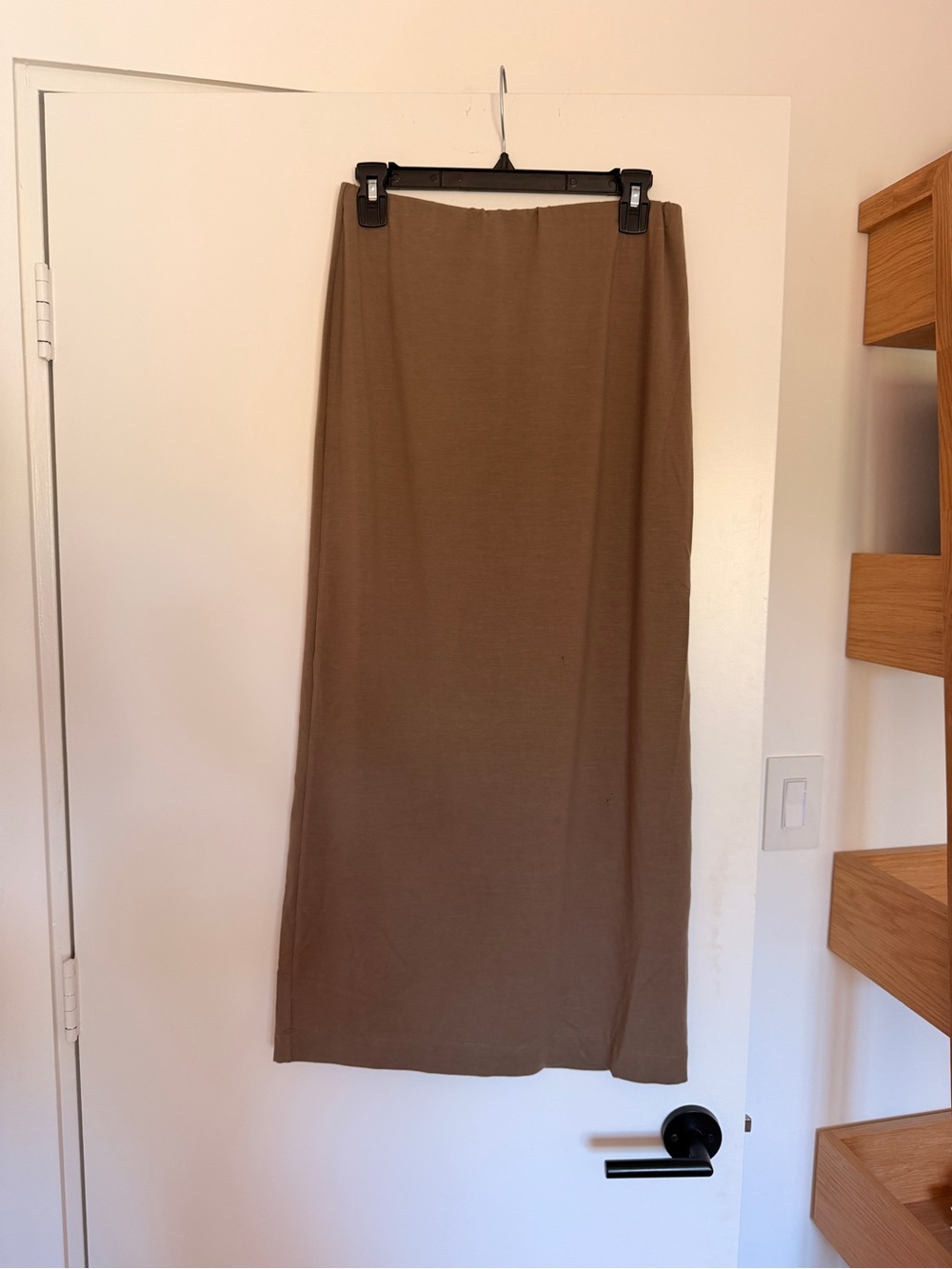 Reformation Maria Knit Skirt in Shitake Mushroom